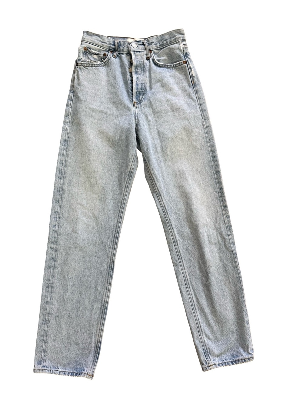 AGOLDE 90’s Jean High Rise Straight Leg Light Wash Button Fly Jeans 24x28